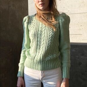 NWT Greylin Thea Pointelle Crew Neck Sweater XS